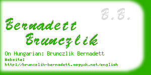 bernadett brunczlik business card